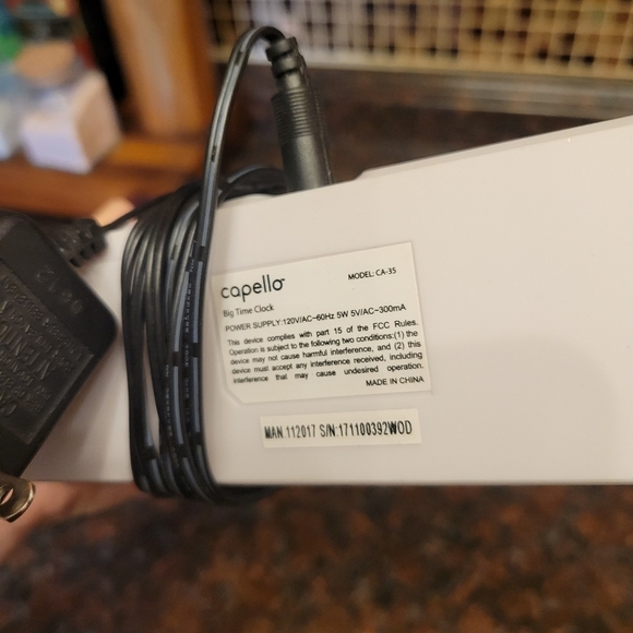 Capello Big Time Wood Grain Alarm Clock - Picture 3 of 3